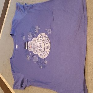 5/$20 Woman's 3X Holiday Time snowman shirt